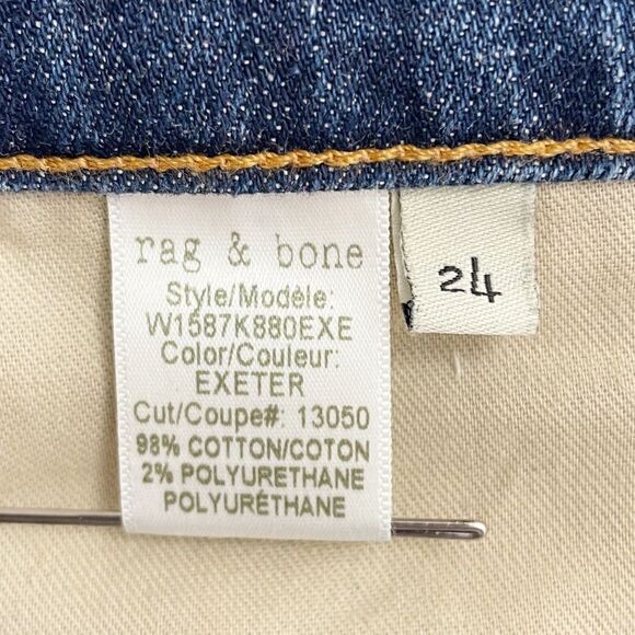 Rag & Bone Dre 10” Boyfriend Jeans in Exeter Dark Wash Slim Jean Size 24 | 00 - Picture 12 of 15